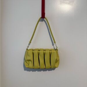 Yellow Braided Handle Women's Bag